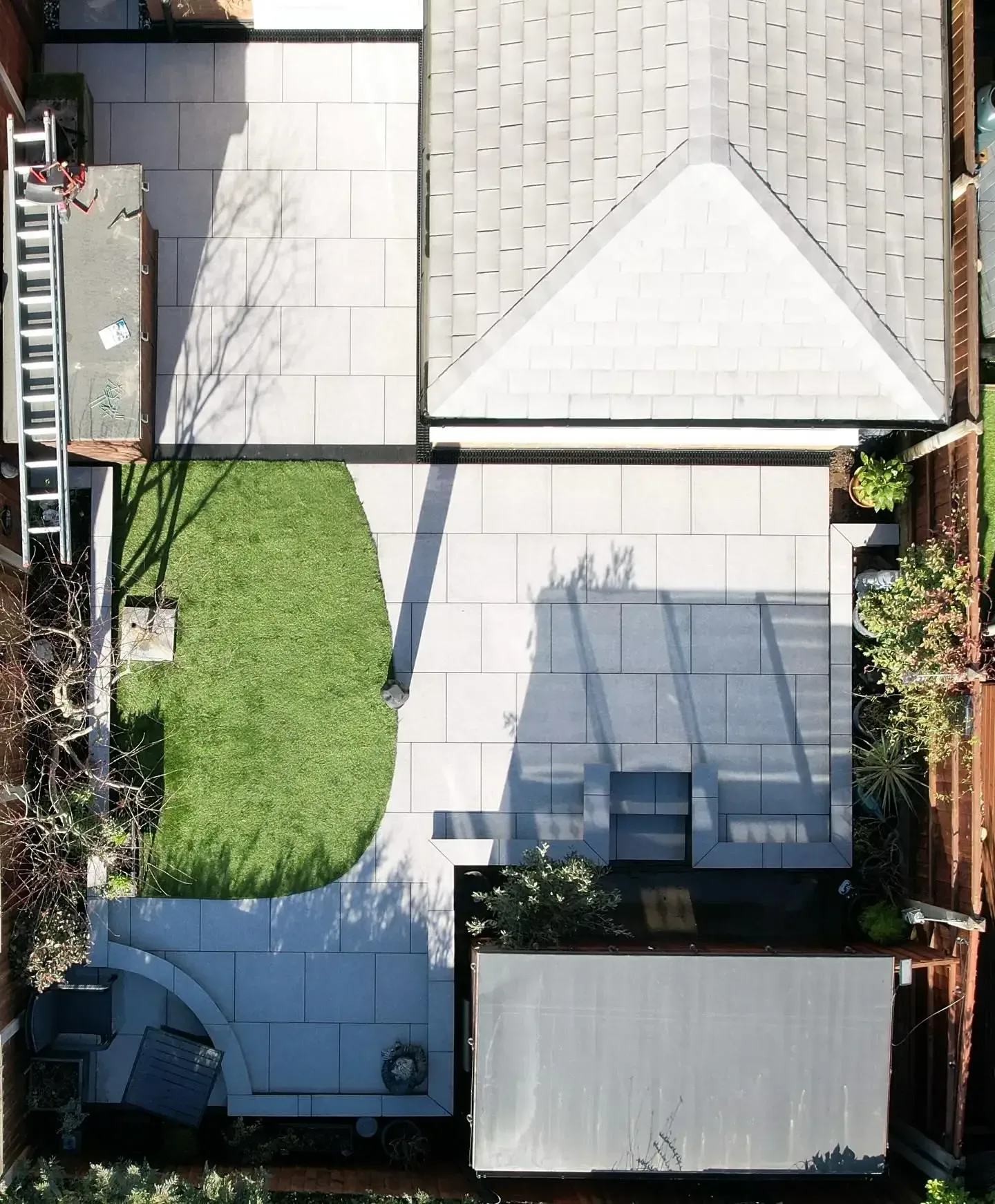 A completed garden viewed from above